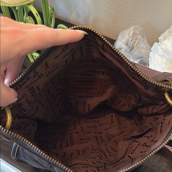 Fossil long live 1954 Elegant Brown Leather Handbag - Picture 8 of 10